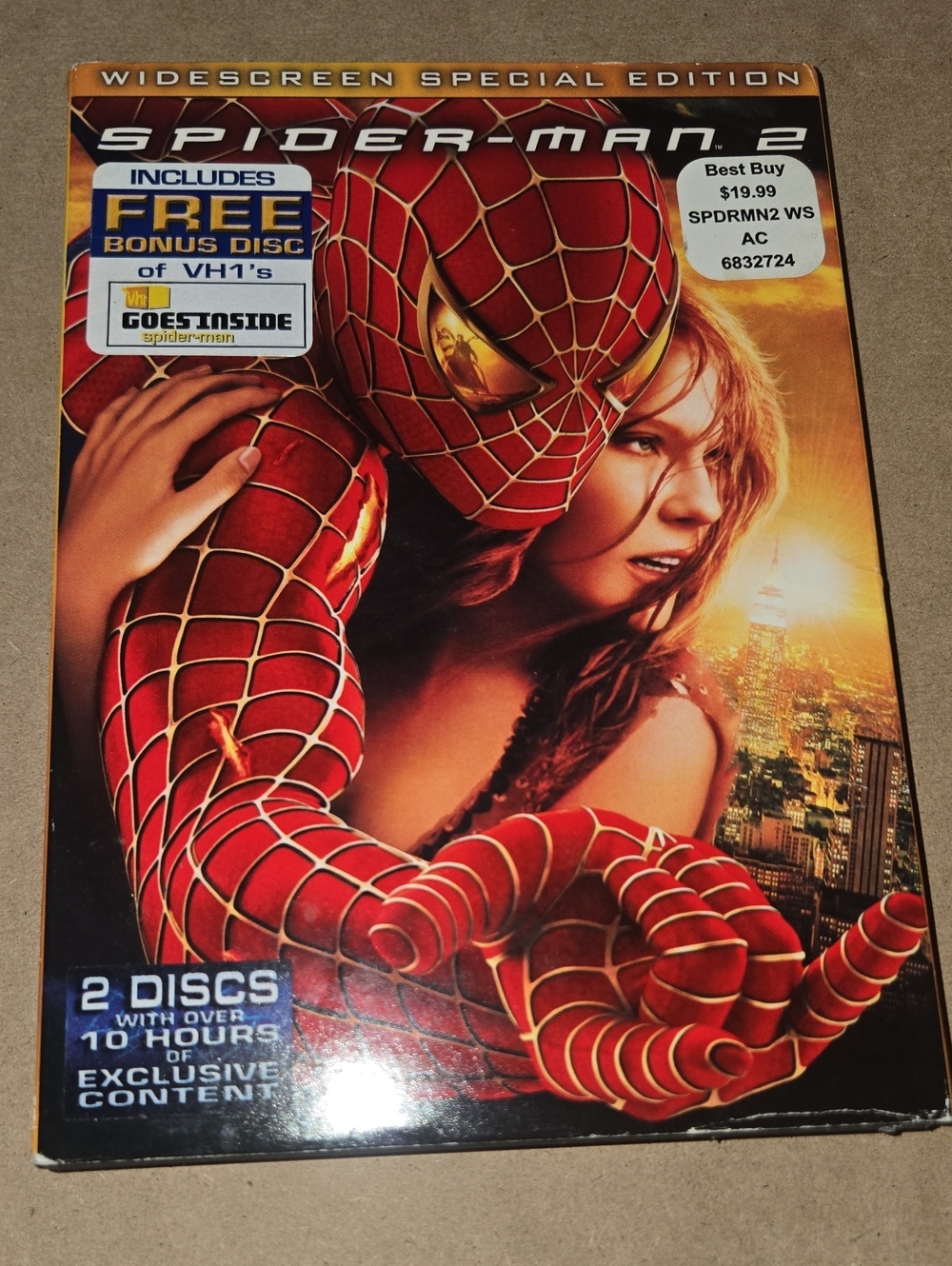 Marvel Spider-Man 2 DVD — Red, Gold, Black Artwork